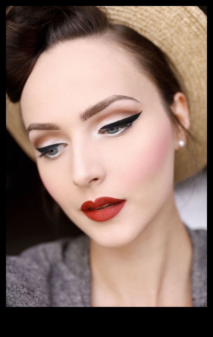 Glam Meets Retro moderns skatījums uz vintage vakara grimu 3 Glam Meets Retro: Vintage ietekmes izpēte vakara grima stilos